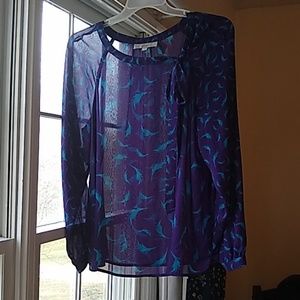 Purple feather blouse